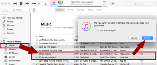 Remove Music from Your iPhone via the iTunes App